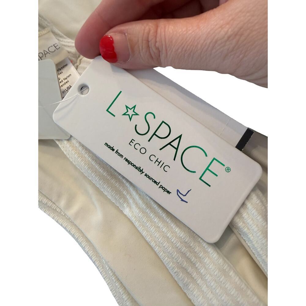 L*Space Women's Cream Eco Chic Repreve Jess Bikini Top Size D - Picture 7 of 9